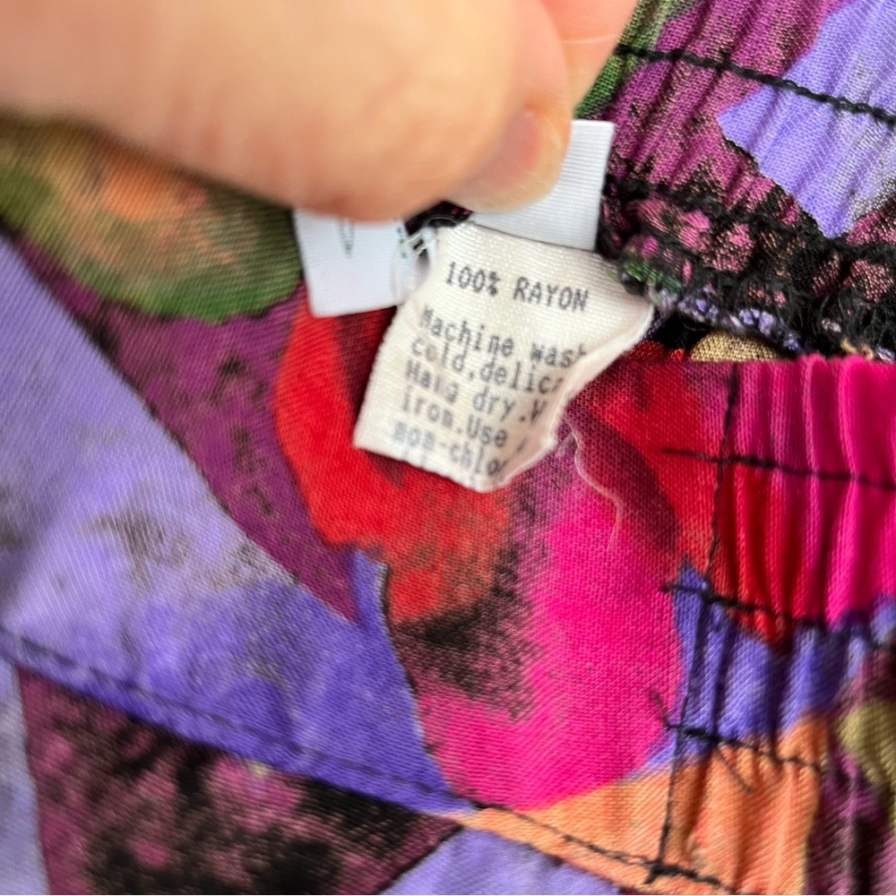 Colorful summer weight maxi skirt vintage. size: small - Picture 6 of 7
